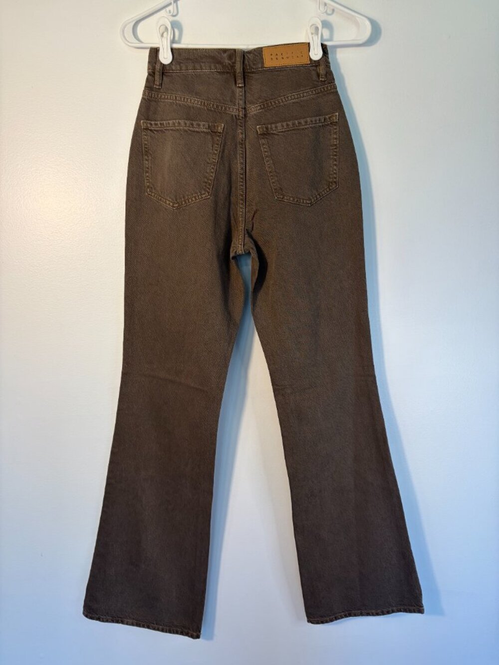 Pacsun High Rise Bootcut Brown Wash Button Fly Jeans - Picture 5 of 7